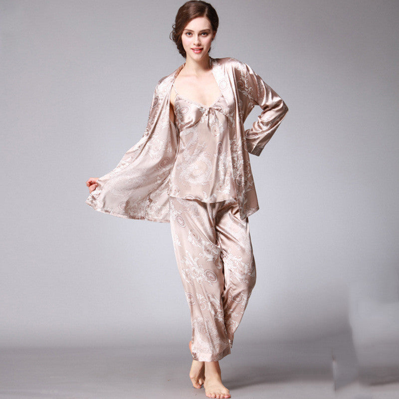 Womens pajamas, faux silk, silk, soft ladies pajamas
