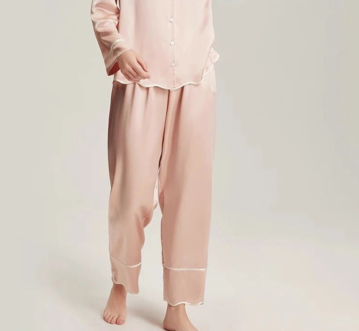 Coral Pink 100% Mulberry Silk women's pajamas, beautiful, comfort and silk women's pajamas
