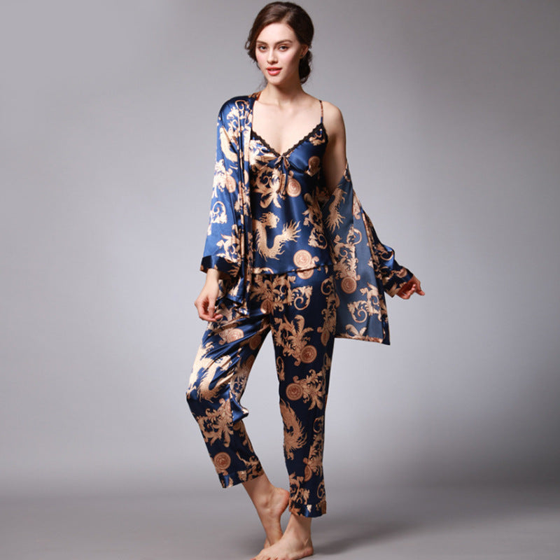 Womens pajamas, faux silk, silk, soft ladies pajamas