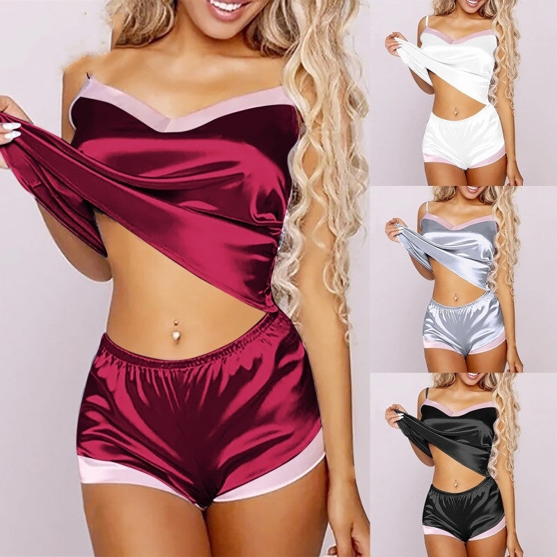 Women's Satin Sexy Shorts and Camisole lingerie