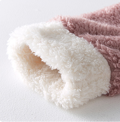 Two Tone Super Plush Fleece Two Piece Zip Up Jacket with Deep Pockets and Elastic Waist Trousers, Women's Plush Fleece Tracksuit, Ladies Plush Loungewear, Winter Pajamas
