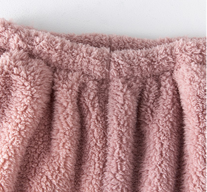 Two Tone Super Plush Fleece Two Piece Zip Up Jacket with Deep Pockets and Elastic Waist Trousers, Women's Plush Fleece Tracksuit, Ladies Plush Loungewear, Winter Pajamas
