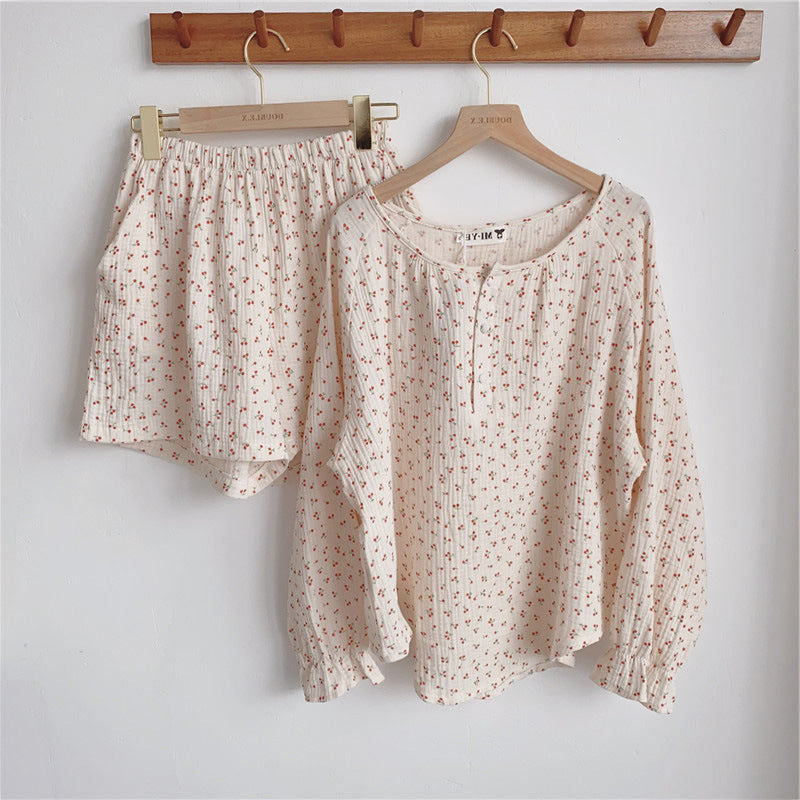 Light Pink Floral Cotton Shorts and Top Pajama Set, Summer Pajamas, Spring Pajamas, Classic Women's Pajamas, Ladies Pajamas, Women's sleepwear, loungewear, Comfortable Soft Pajamas, Cotton Printed Pajamas