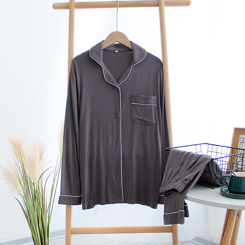 Dark Grey Modal Fabric Night Sweats, Hot Flash Cooling Breathable, Soft, Comfortable 2 piece Pajama Set, Women's Pajamas, Ladies Pajamas, Sleepwear