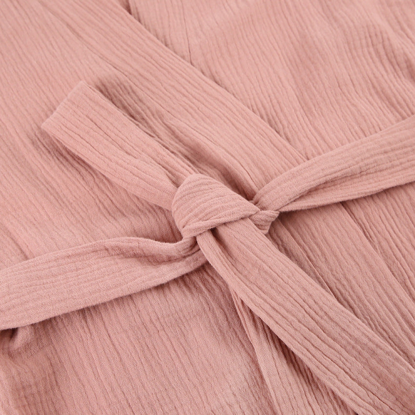 Cotton Gauze Fabric Robe