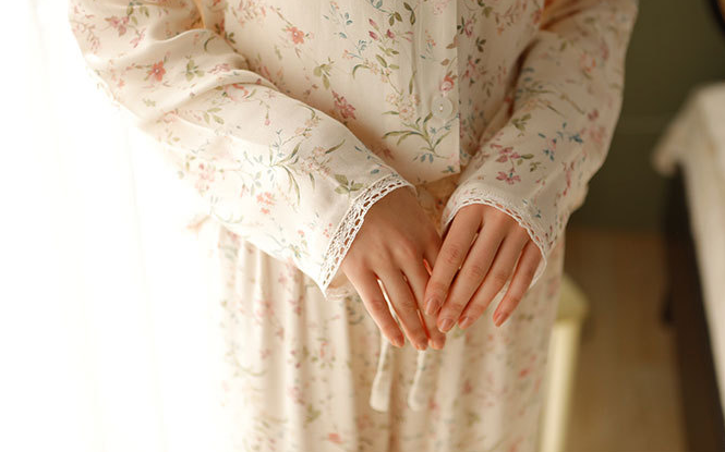 Shabby Chic small tuberose on a vine viscose pajamas with lace at wrists and ankles, Women's Pajamas, Ladies Pajamas, Soft Pajamas, Classic Pajamas, Cozy Pajamas
