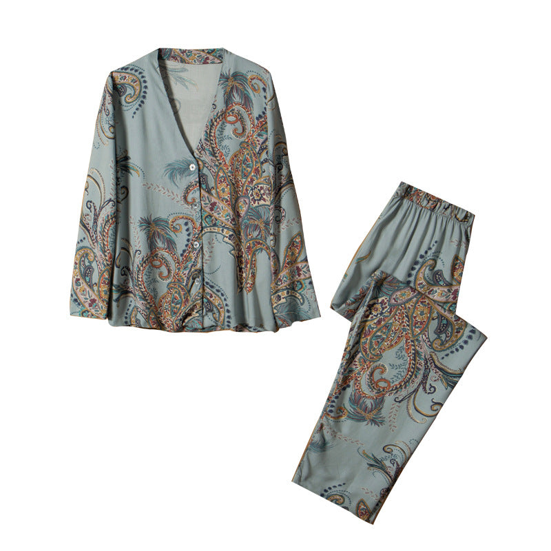 Paisley Print Women's Pajamas