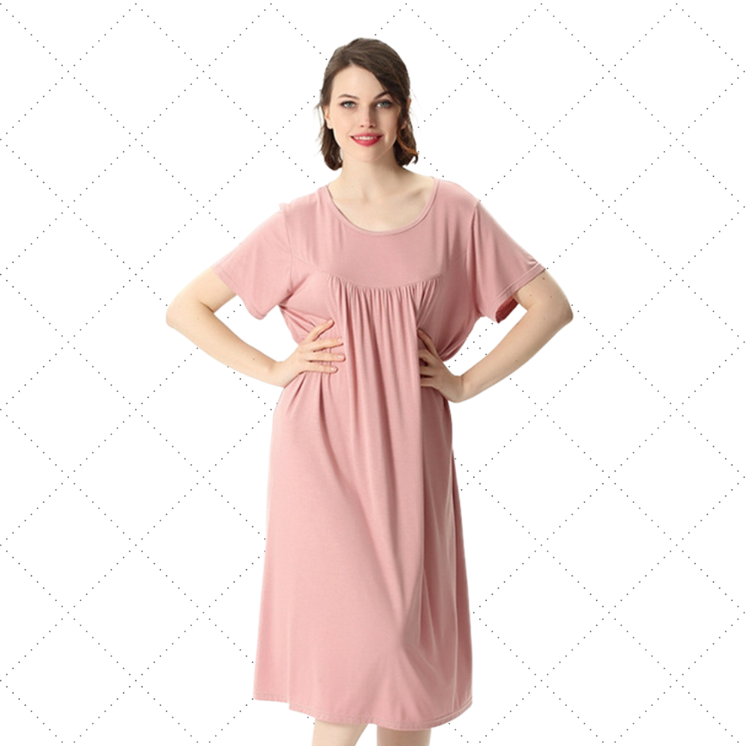 Pink Super Plus Size Modal Cotton Night Dress, Nightgown, Women's Nightgown, Ladies Night Dress, Women's Sleep Dress, Women's Sleepwear, House Dress
