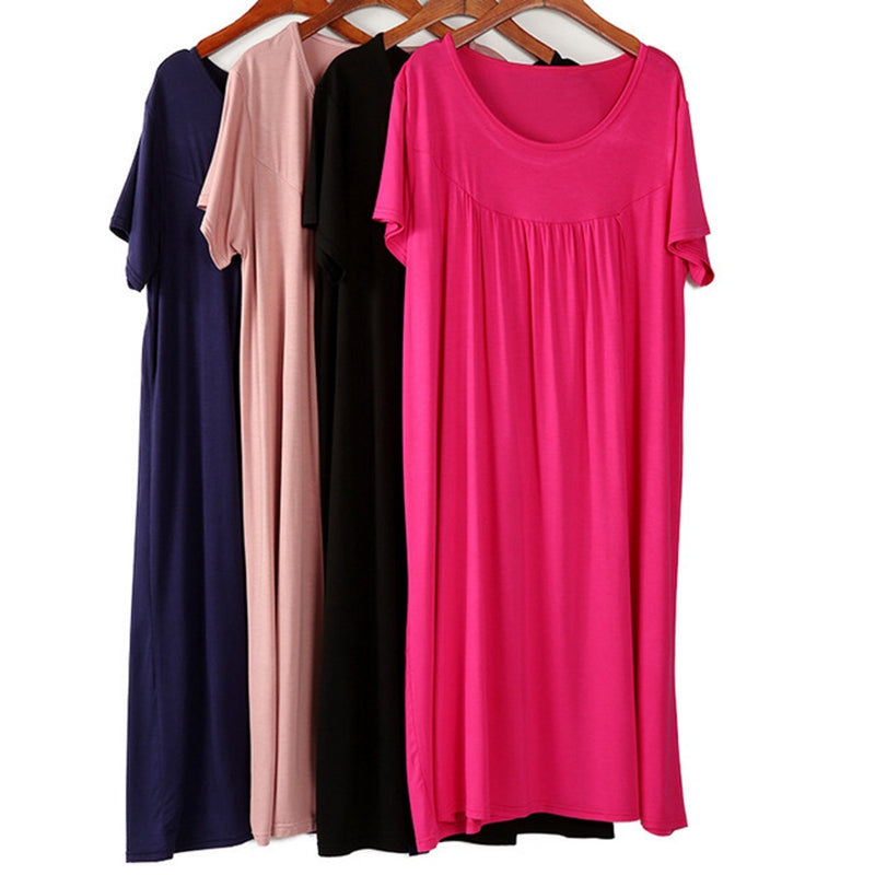 Four Great Colors Super Plus Size Modal Cotton Night Dress, Nightgown, Women's Nightgown, Ladies Night Dress, Women's Sleep Dress, Women's Sleepwear, House Dress