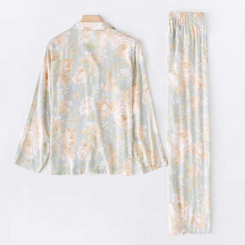 Shabby Chic Classic Button Down Top and Trousers Pajama Set, Women's Pajamas, Ladies Pajamas, Floral Pajamas, Summer Pajamas, Soft Pajamas, Classic Pajamas