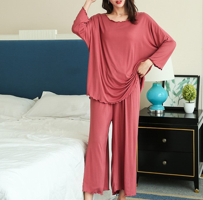 PNAEONG Women's Lenzing Modal Pajamas Set Long and Short Sleeve Sleepwear
