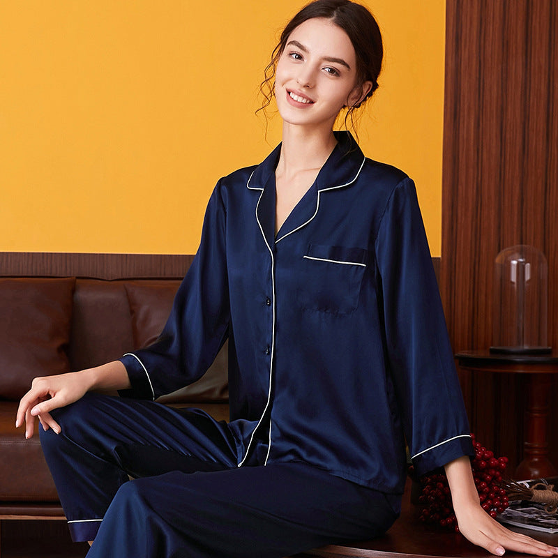 Beautiful Classic Style 100% Silk Women's Pajamas, Ladies Sleepwear, Loungewear, Beautiful Women's Sleepwear, Comfortable Pajamas, Breathable Pajamas