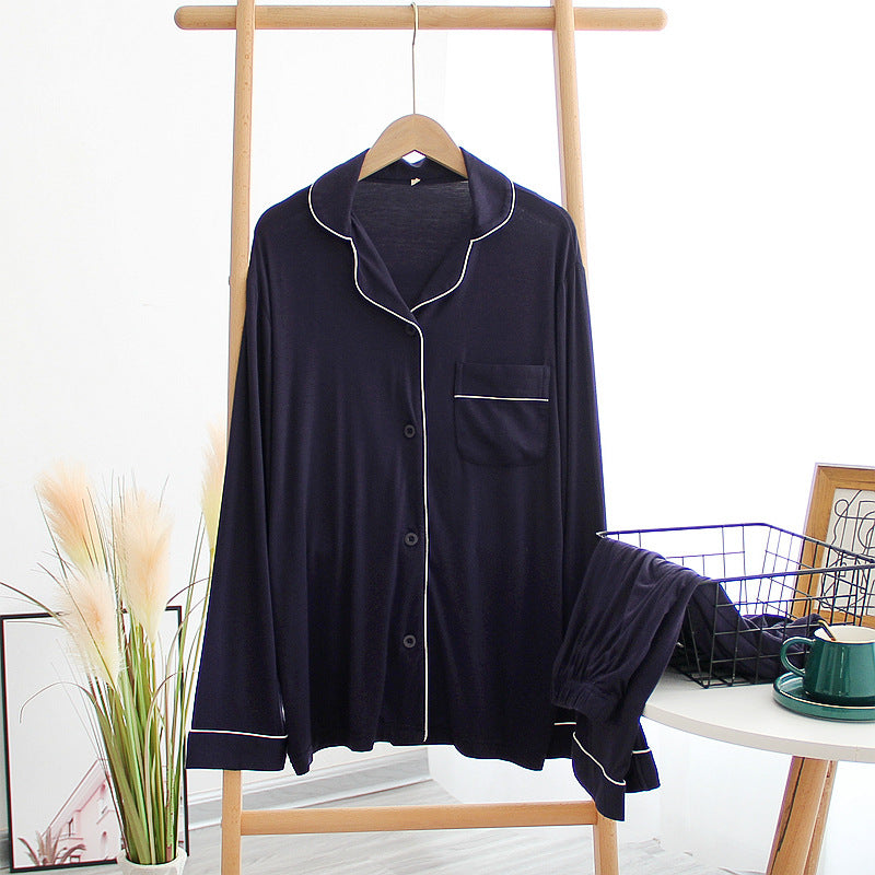 Navy Blue Modal Fabric Night Sweats, Hot Flash Cooling Breathable, Soft, Comfortable 2 piece Pajama Set, Women's Pajamas, Ladies Pajamas, Sleepwear