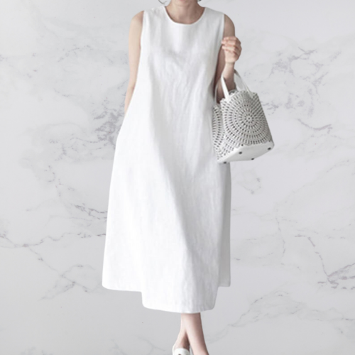 A-Line Cotton/Linen Dress | Sleepy Bungalow A-Line Cotton/Linen Dress | Sleepy Bungalow